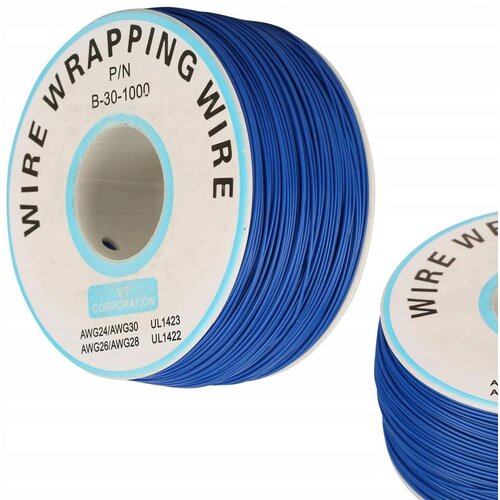 Rosfix Kynar Kabel AWG 0,25 Mm &amp;ndash; Nizkonapetostni Modri Kabel 200 M | Posrebrena Pekač, PVC Izolacija, 300 V, -60 Do 105 &amp;deg;C, (5000243703) Slike