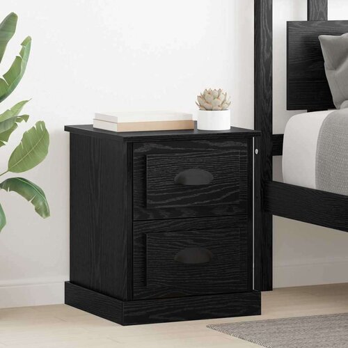 Noćni ormar s ladicama 2 pcs Crni hrast 39 x 39 x 47.5 cm Slike