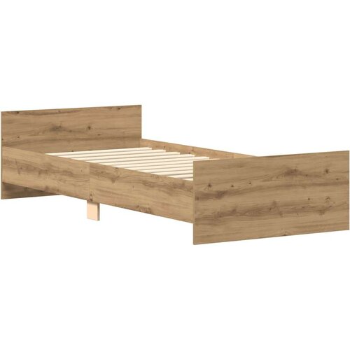 VidaXL Okvir kreveta bez madraca boja hrasta artisan 90x190 cm Slike