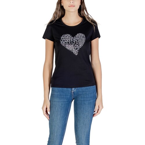 Liu Jo Majice s kratkimi rokavi ECS T-SHIRT MODA M/C UF5264 JS923 Črna Cene