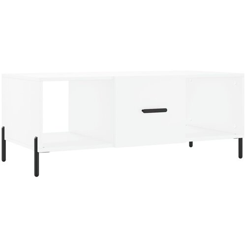 Maison Chic Klubska mizica - kavna mizica - Nizka mizica bela 102x50x40 cm inženirski les, (21755440) Slike