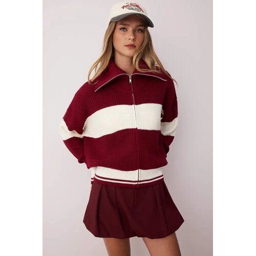 TRENDYOLMILLA ženski kardigan Twoaw24Hi00072, bordo Cene
