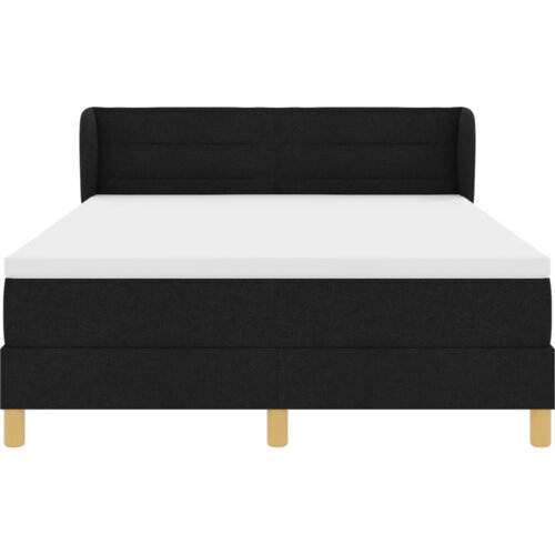 Box Spring Krevet s Madracem - Crna 160x200 cm Tkanina Slike