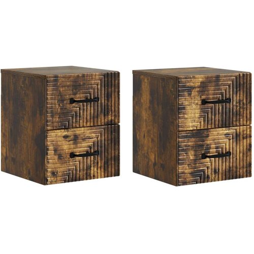  Stenski nočni omarici 2 pcs Dimljen hrast 34,5 x 33 x 40 cm, (5000209843) Cene