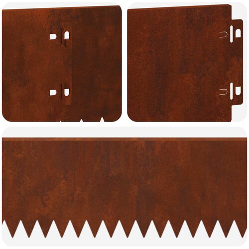  Ograda oko Travnjaka 20 pcs 103 x 15 cm Čelik Rđa Slike