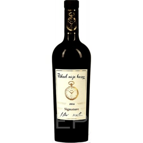 NIKAD NIJE KASNO Signature crveno vino 0.75l Cene