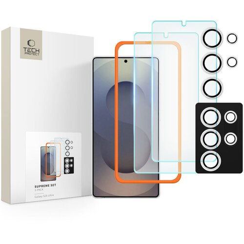 TECH-PROTECT kaljeno steklo za galaxy S25 ultra clear 3-PAKET polno pokritje, (5000017797) Cene