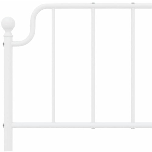  Metalni okvir za krevet s uzglavljem bijeli 150x200 cm Slike