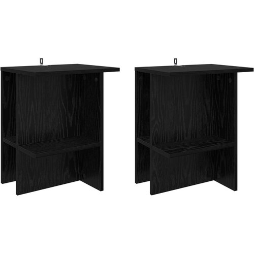  Kava Stol 2 pcs Crni hrast 40 x 30 x 49 cm Konstruirano drvo Cene