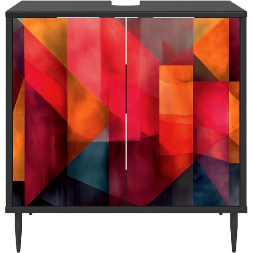  Kupaonski ormar HEESCH Crni hrast 60 x 40 x 61 cm Slike