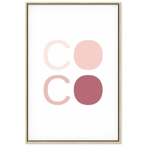 Slika - Pink Coco (1 Part) Vertical 60x90 U prirodnom drvenom okviru Cene