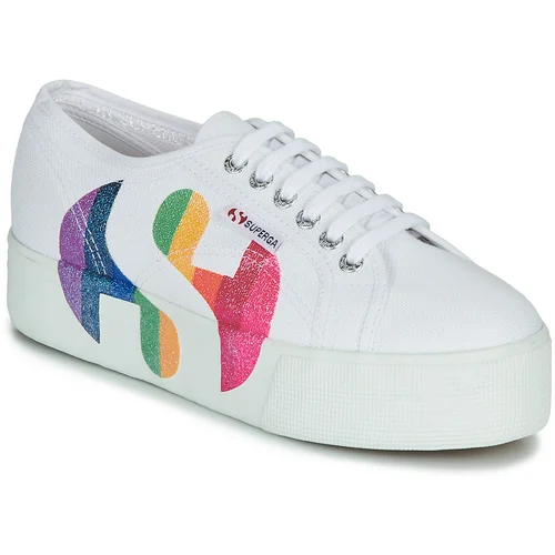 Superga ženske Nizke superge 2790-COTWPRINTEDLOGOGLITTER Bela