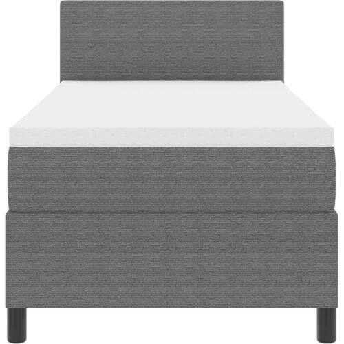 VidaXL Krevet s Podnicom s Madracem &amp;amp; LED Svjetlom Sivi 90x200 cm Bar&amp;scaron;unasta Tkanina Slike