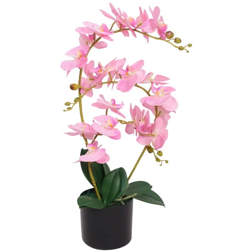 vidaXL Umetna rastlina orhideja v loncu 65 cm roza