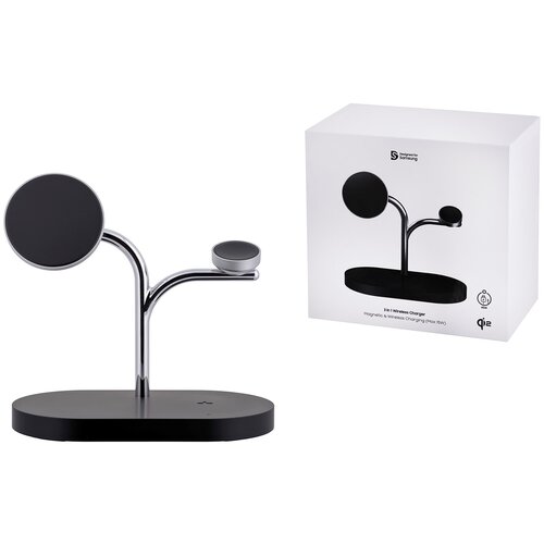 Samsung GP-PWU024WIABW mobile device charger Headset, Smartphone, Smartwatch Black, Silver USB Wireless charging Indoor Slike