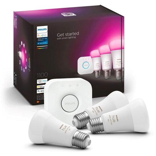 Philips HUE starter kit 3, E27, boja, 1100lm Slike