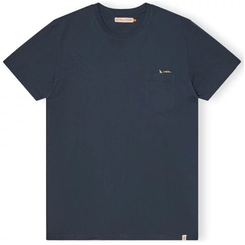 Revolution Majice & Polo majice T-Shirt Regular 1365 SHA - Blue Modra