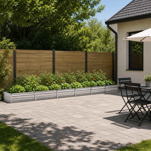  Povi&scaron;eni vrtni krevet Srebrna 480 x 80 x 24 cm cinkani Cijene