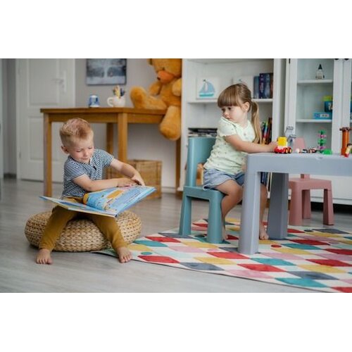 Tega Set dječjeg namje&amp;scaron;taja (stol, 2 stolice) Teggi Multifun Grey/Pink Slike