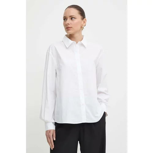 Armani_Exchange Bombažna srajca ženska, bela barva, 3DYC27 YN4RZ