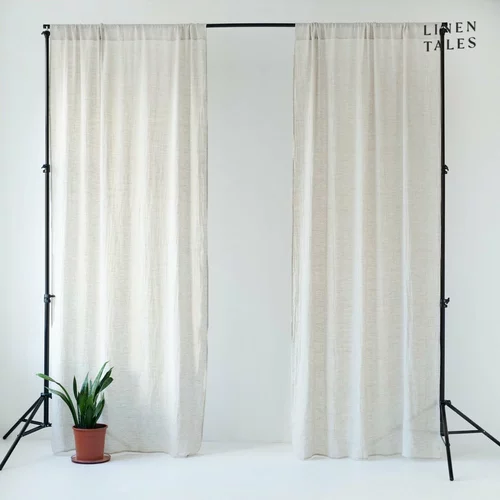 Linen Tales Kremno bele prosojne zavese v kompletu 2 ks 130x250 cm Daytime – Linen Tales
