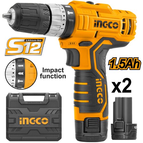 Ingco Bušilica aku 12V 2x1,5Ah CIDLI1232E Cijene