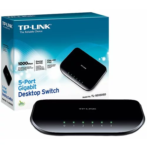 Tp-link 5-Portni desktop switch, 5 x 10/100/1000 - TL-SG1005D