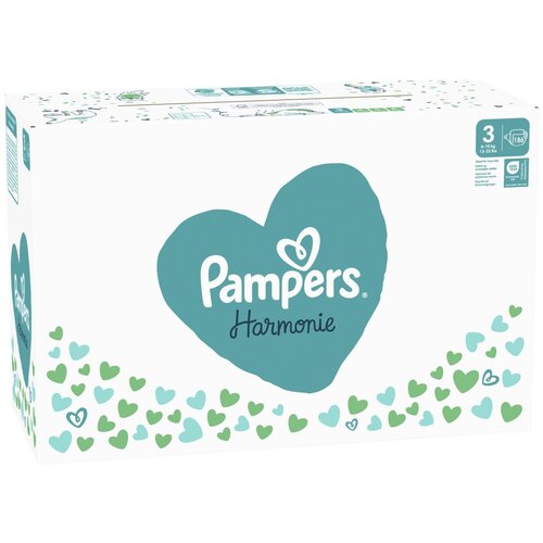 Pampers plenice Harmonie mesečno pakiranje S3 Midi, 6-10 kg, 186 kos Cene