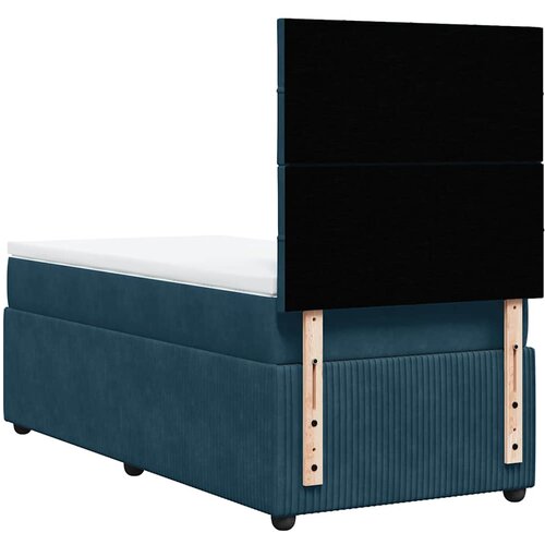 Box spring krevet s madracem plavi 90x200 cm bar&amp;scaron;unasti Slike