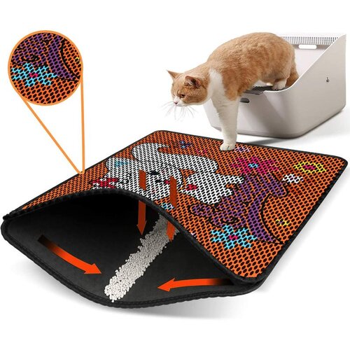 WALLXPERT WC pretinac za mačke Nrszn0070, 45 x 60 cm, narandžasti Cene