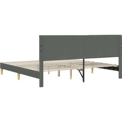  Okvir za krevet Tamnosiva 200 x 200 cm Tkanina - Tamnosiva 200 x 200 cm Slike