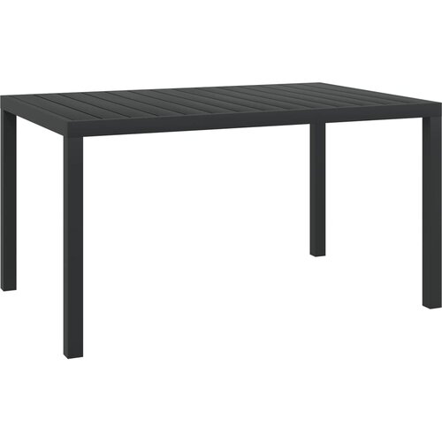  Vrtni stol crni 150 x 90 x 74 cm aluminijum i WPC Cene