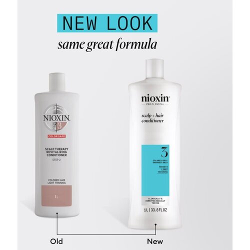 Nioxin System 3 Scalp + Hair Shampoo balzam za barvane redke lase 1000 ml Slike