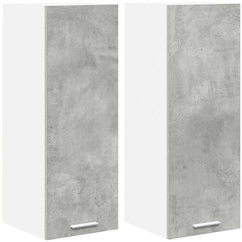 VidaXL viseći ormarić riga 2 pcs beton siva i bijela 30 x 31 x 80 cm Slike