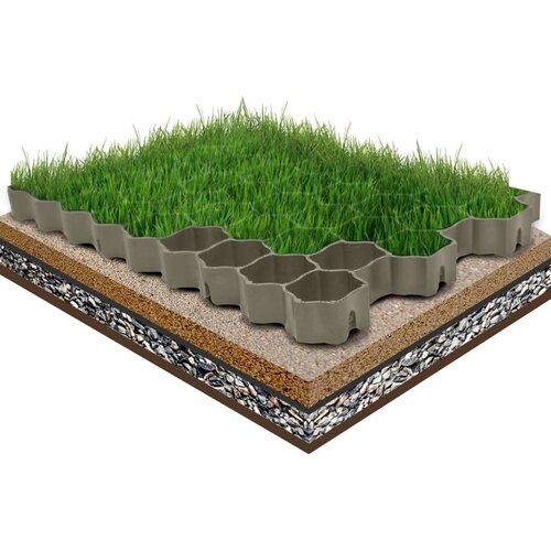 vidaXL Rešetke za travo 16 kosov zelene 60x40x3 cm iz plastike Cene