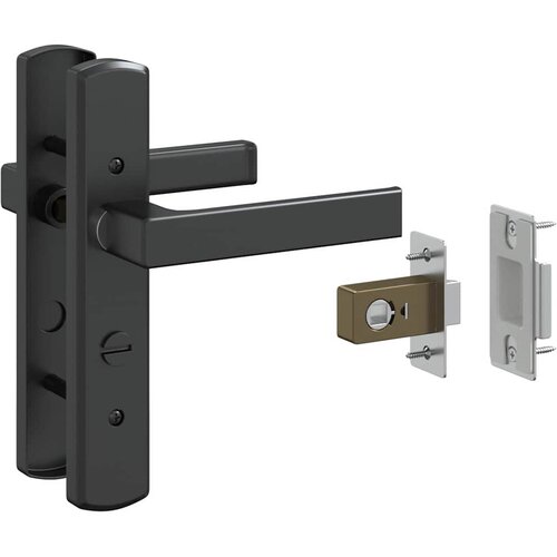  vrata Prugasti Crna 93 x 3,5 x 201,5 cm Aluminij Slike