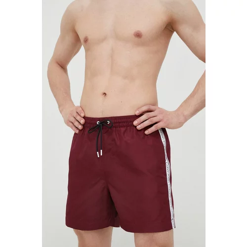 Calvin Klein Kratke hlače za kupanje boja: bordo
