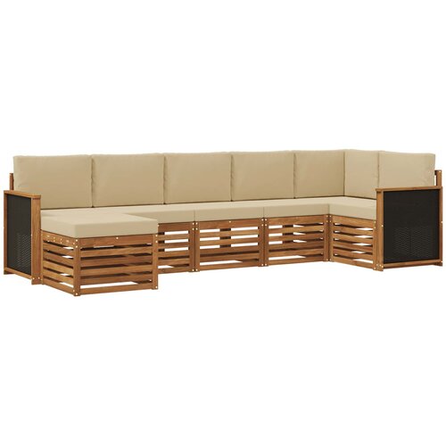  Set vanjskih sofa 6 kom. Prirodna Slike