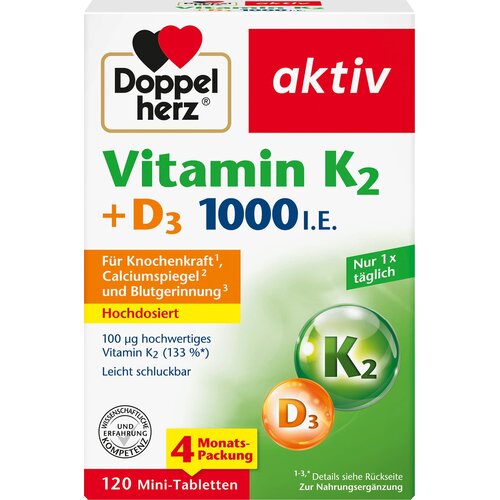 Doppelherz aktiv vitamin K2 + D3 1000 I.U. - 120 tabl. Cene