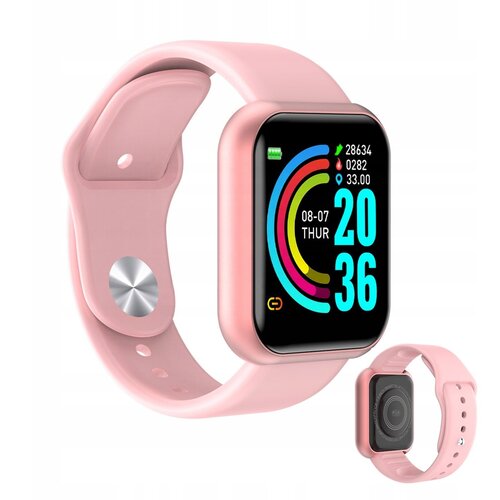  LCD pametna ura silikonska zapestnica Android in iOS L18 roza bluetooth Cene