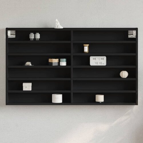  Vitrina crna 100x8,5x58 cm konstruirano drvo Cijene