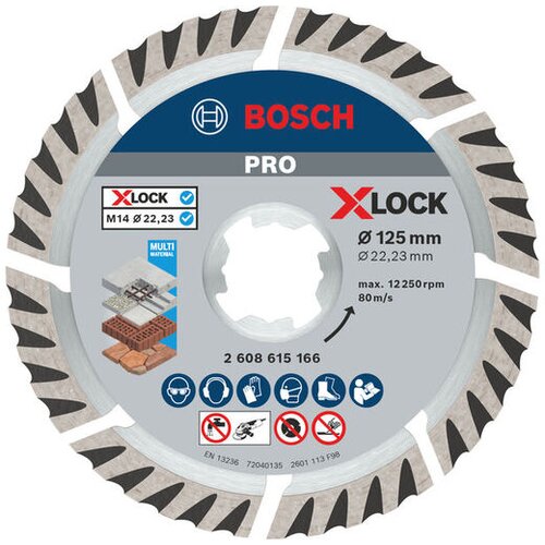 Bosch Dijamantska rezna ploča za male ugaone brusilice PRO Multi Material X-Lock 2608615166 Slike