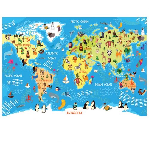  250 KOM KIDS 5 WORLD MAP INTERDRUK Slike