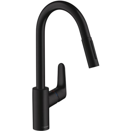 Hansgrohe focus 240 slavina za sudoperu sa izvlačnim tu&amp;scaron;em crna mat 31815670 Slike