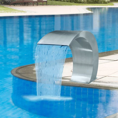 vidaXL Vodni slap za bazen nerjaveče jeklo 45x30x60 cm