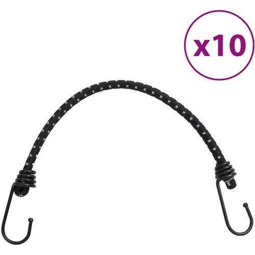vidaXL Bungee vrv z odsevnimi trakovi in kavlji 10 kosov 46 cm Cene