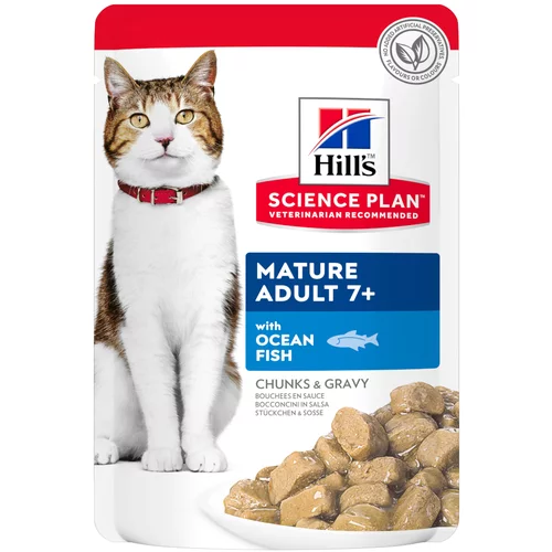 Hill’s Ekonomično pakiranje: Feline vrećice 24 x 85 g - Mature Adult morska riba