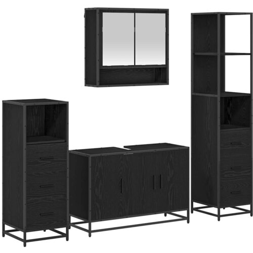 vidaXL Komplet pohi&scaron;tva za kopalnico s predalom 3 pcs Umetni hrast, (5000092905) Cene