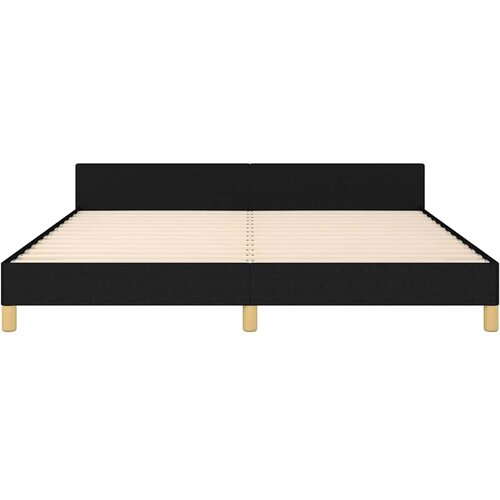  Okvir za krevet bez madraca crni 160x200 cm od tkanine Slike