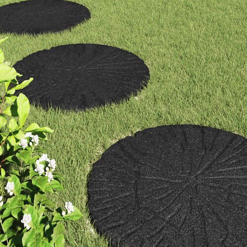  Kamen za hodanje 6 pcs Crna &amp;Oslash; 45 x 1,8 cm Guma Slike
